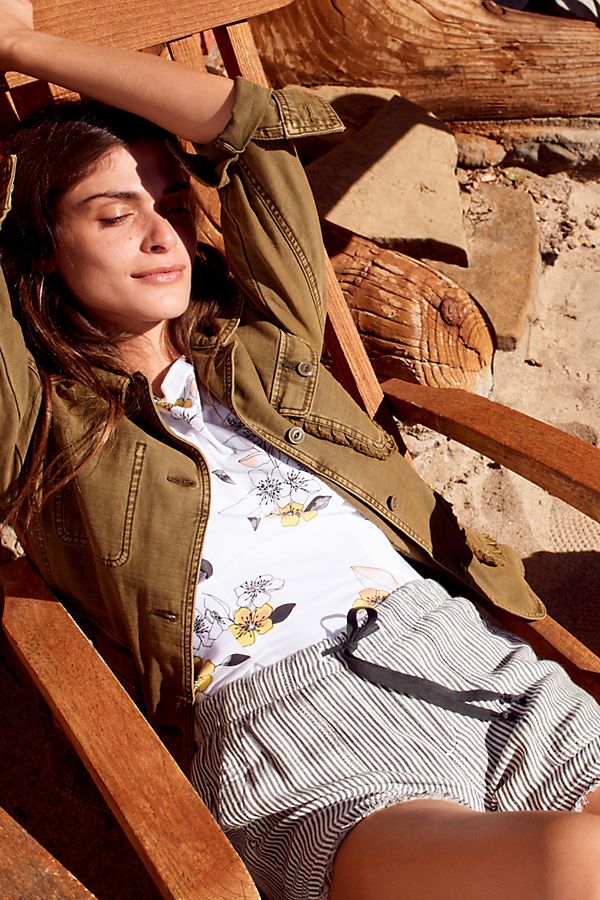 Ruffled Utility Jacket