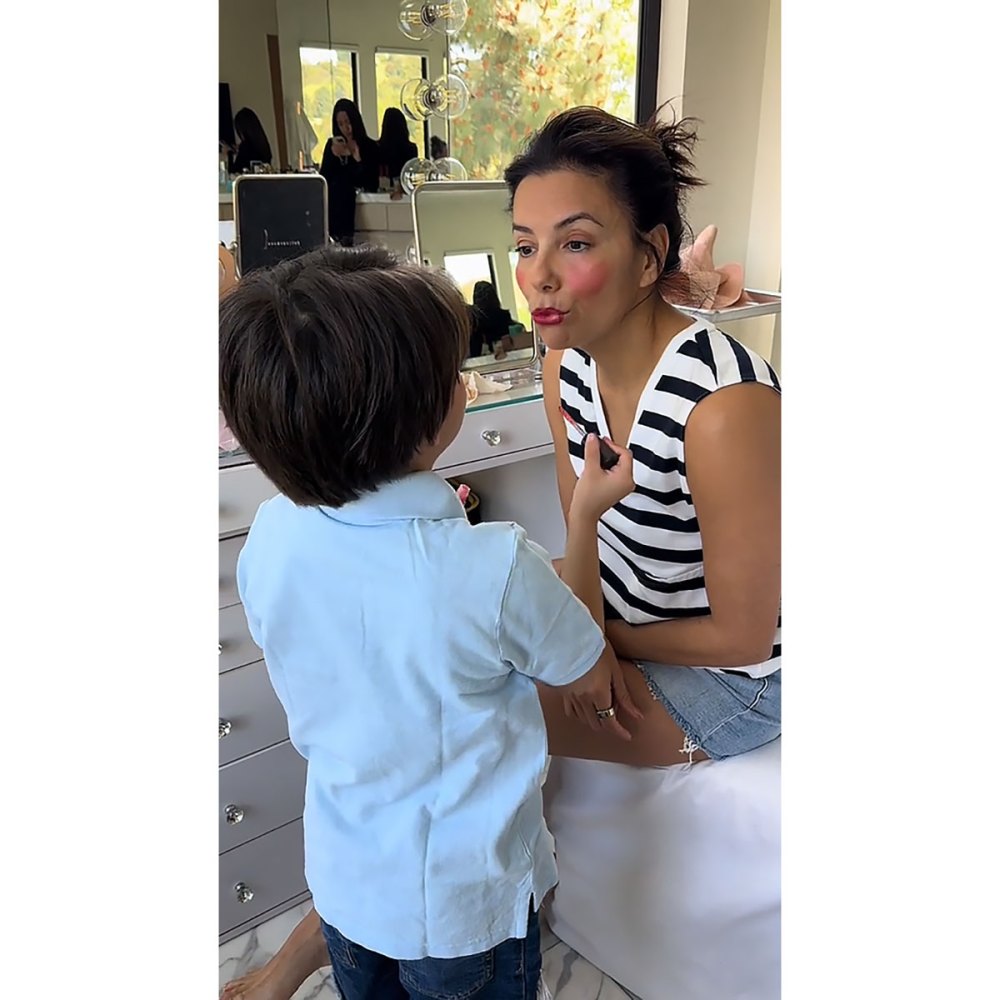 Eva Longoria TikTok They Let Their Kids Do Their Makeup Just Like Us